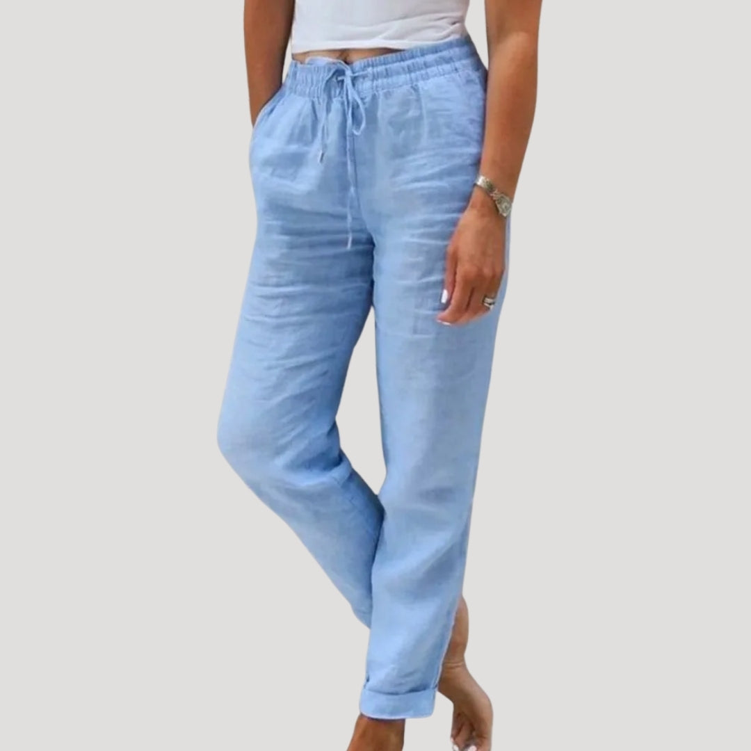 Women’s casual trousers summer drawstring lightweight