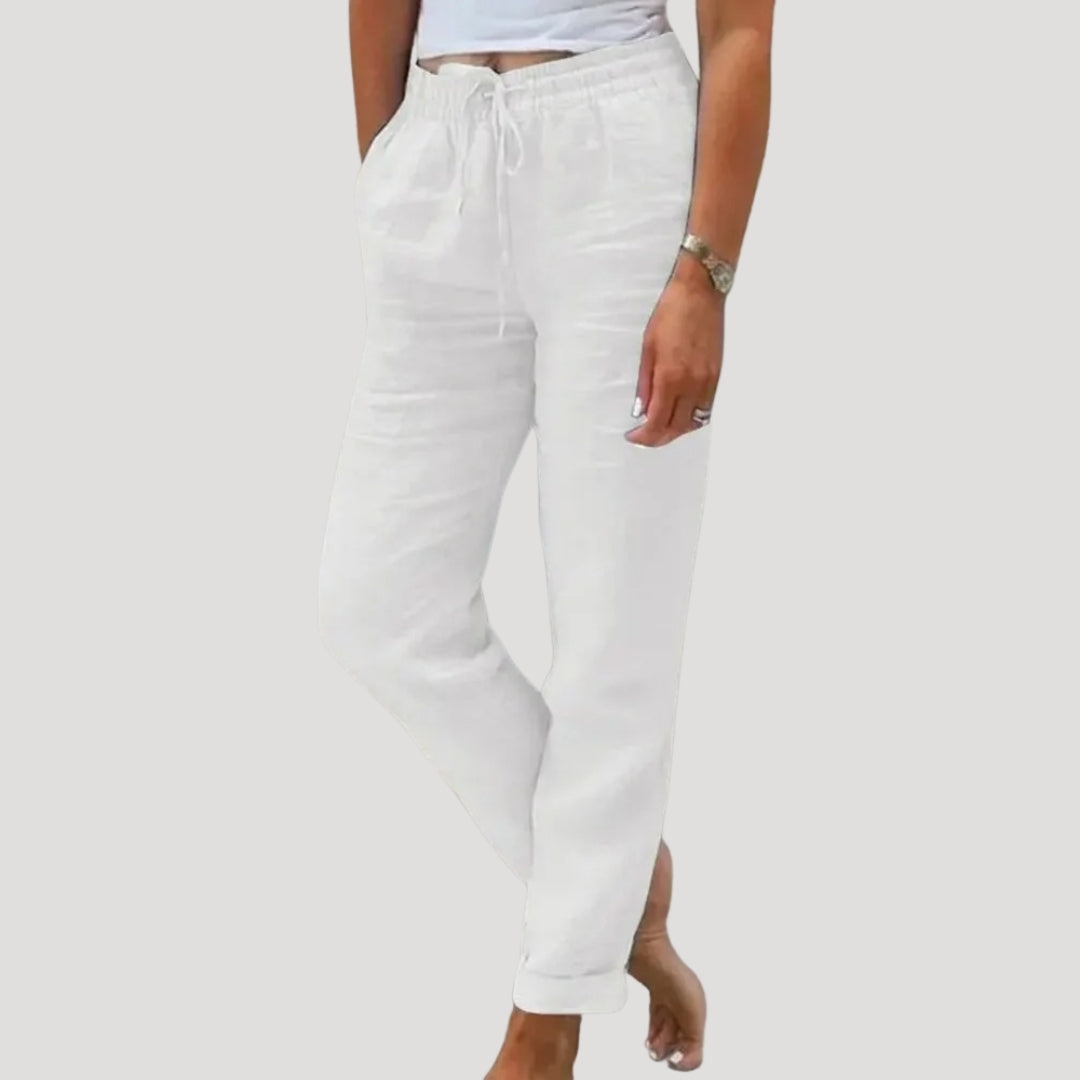 Women’s casual trousers summer drawstring lightweight