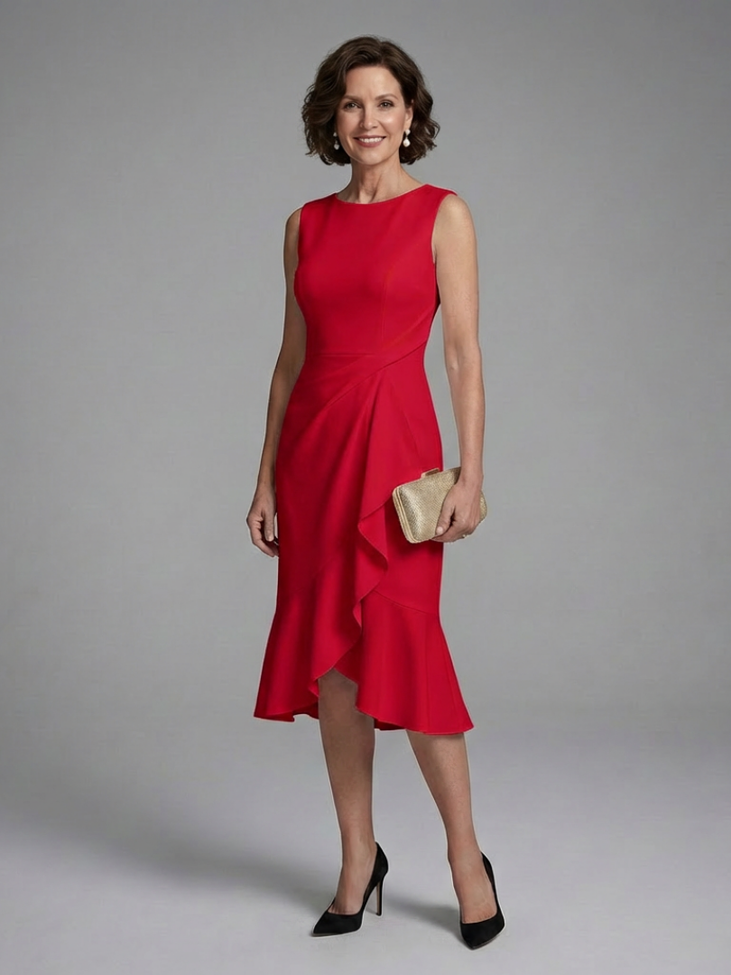 Cosima | Sleeveless Midi Dress with Wrap Detail