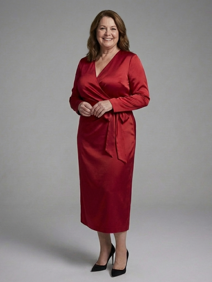 Alouette | Midi Dress with Long Sleeves and Side Closure