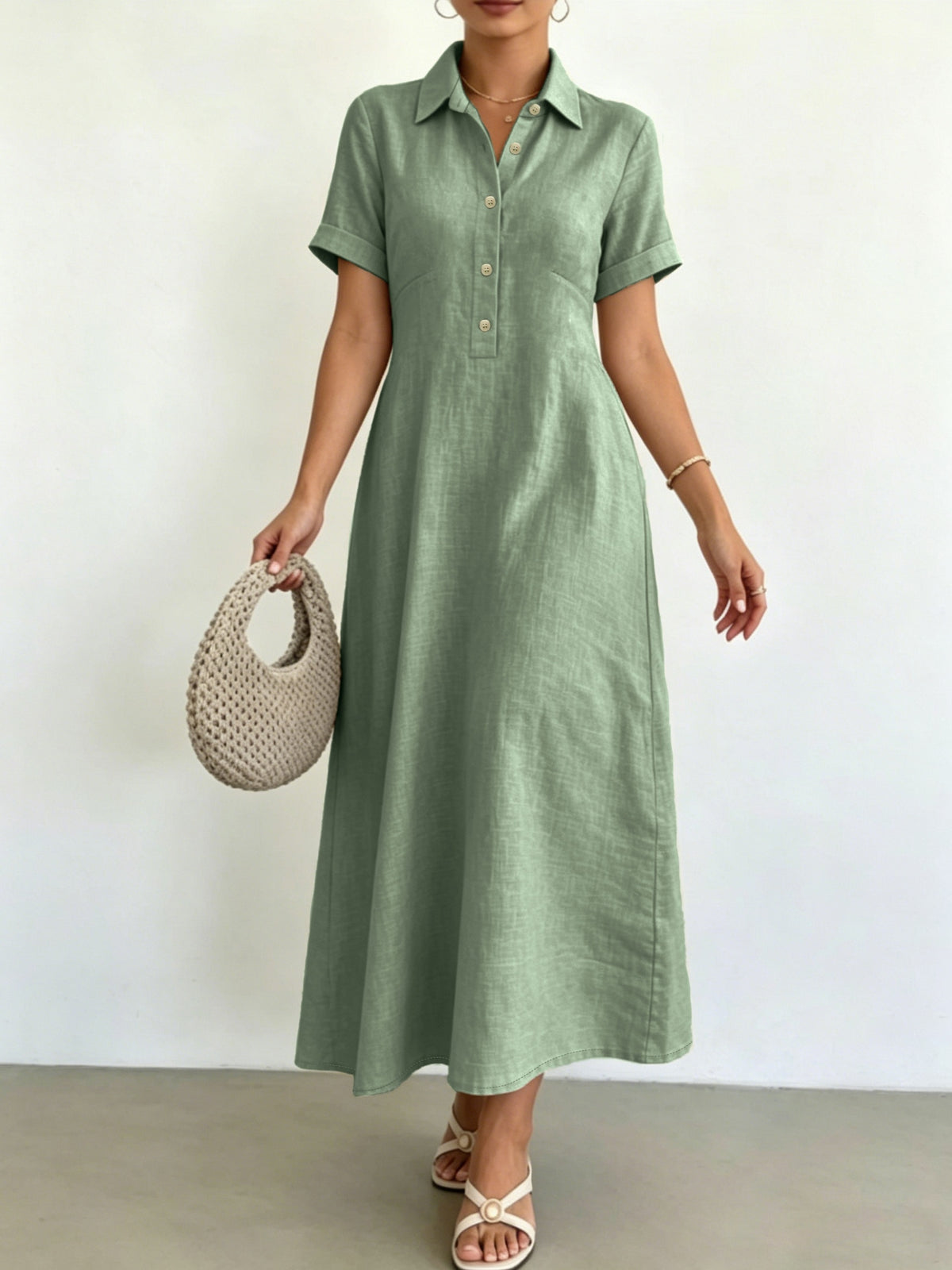 Elena | Collared A-Line Dress