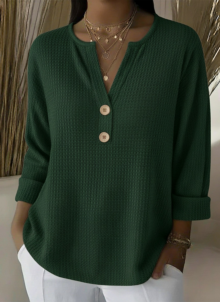 Lucinda | Henley Button Top