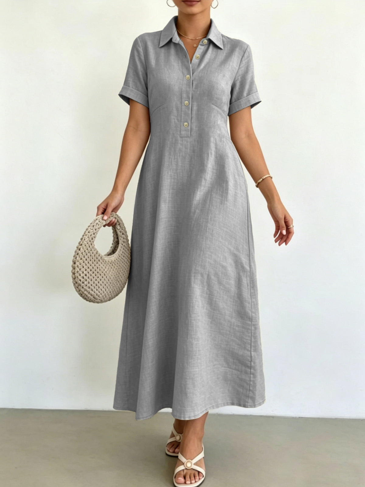 Elena | Collared A-Line Dress