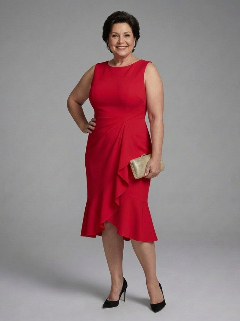 Cosima | Sleeveless Midi Dress with Wrap Detail