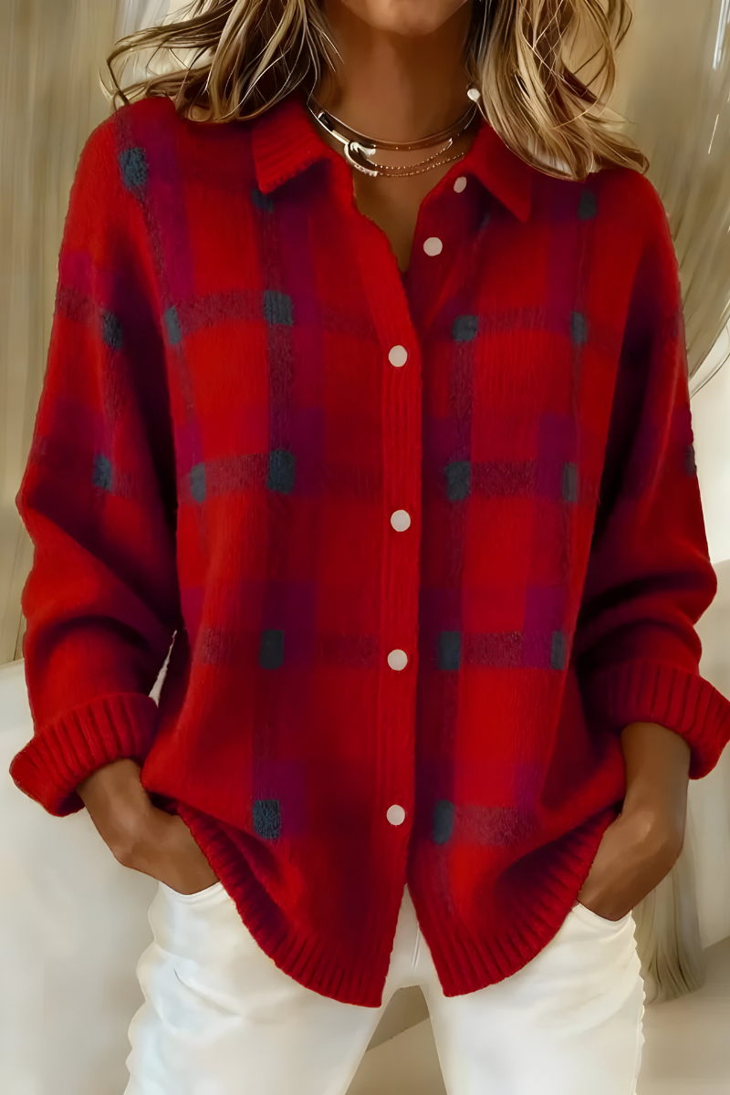 Camille | Checked Cardigan