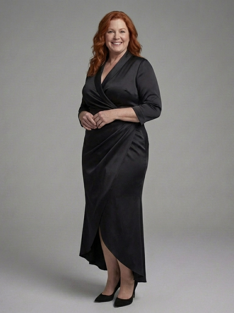 Celestine | Long Sleeve Midi Dress with Front Closure