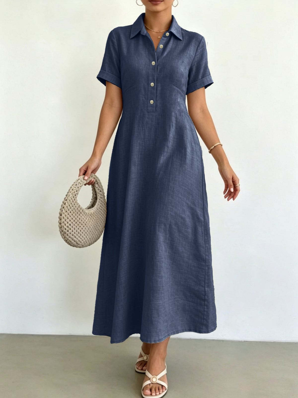 Elena | Collared A-Line Dress