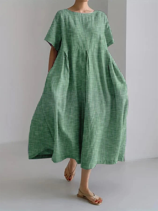 BIANCA | Long Casual Dress with Comfortable Cut and Retro Style for Every Day