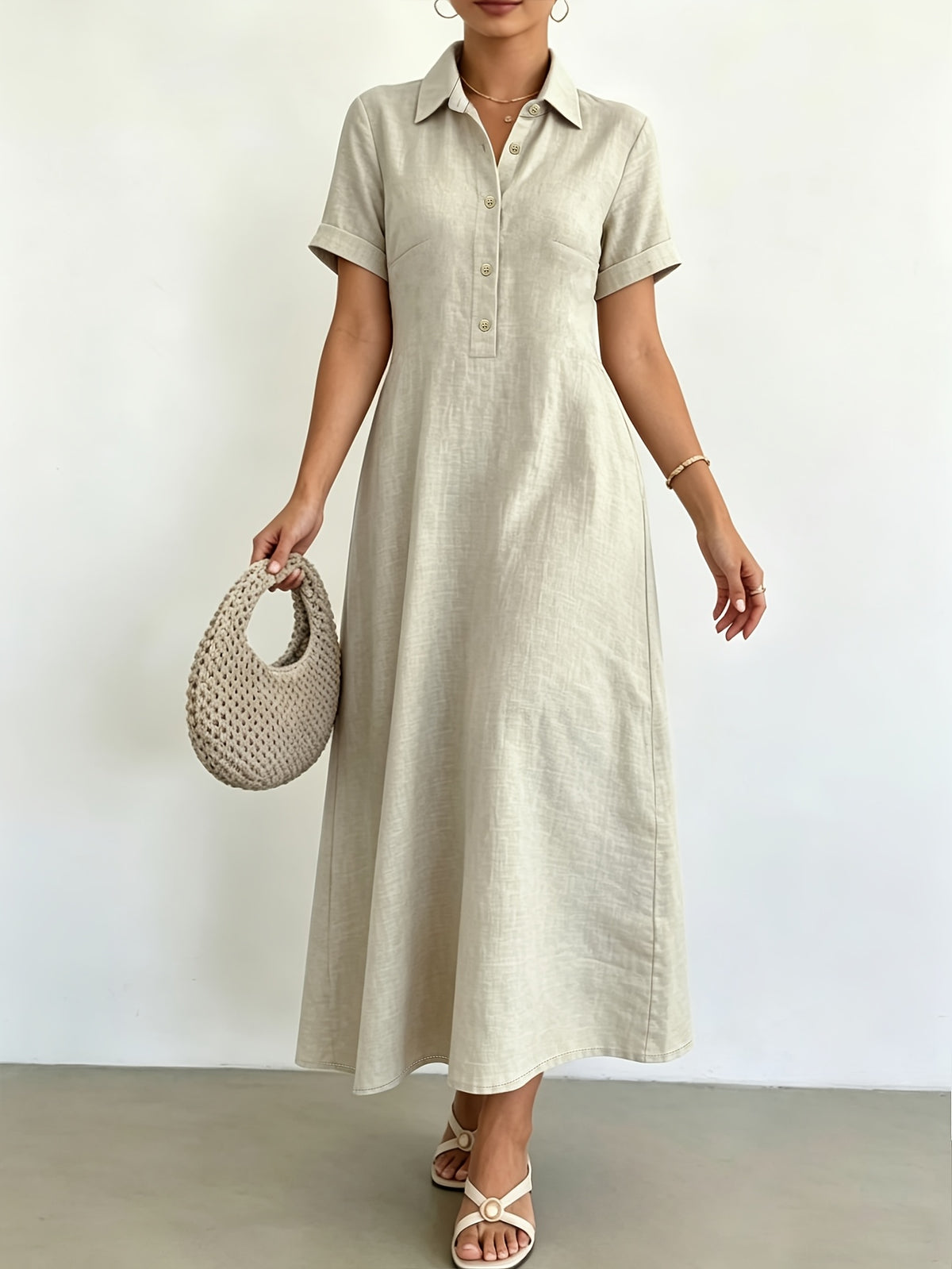 Elena | Collared A-Line Dress