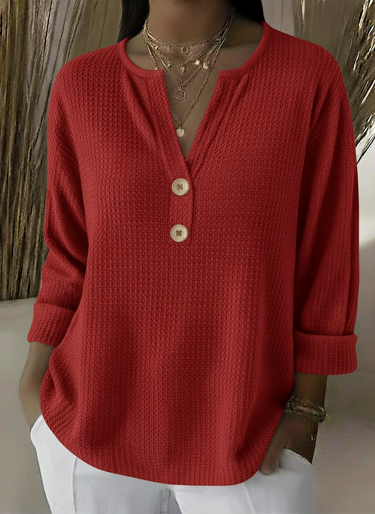 Lucinda | Henley Button Top