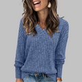 DERI | Comfy V-Neck Long Sleeve Top