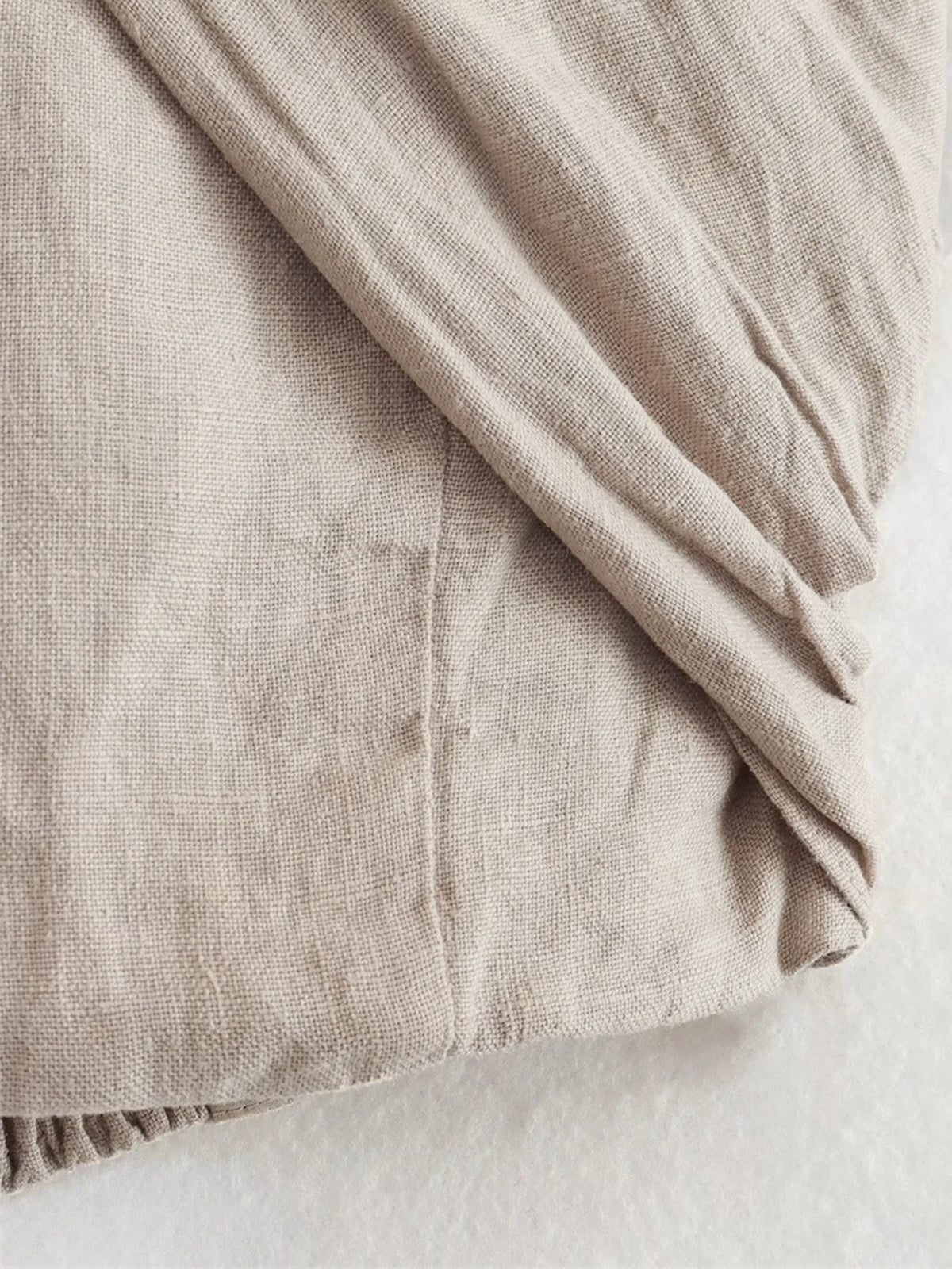 Twist-Front Linen Halter Tank