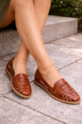 Sophie | Women’s Woven Leather Flat Sandals