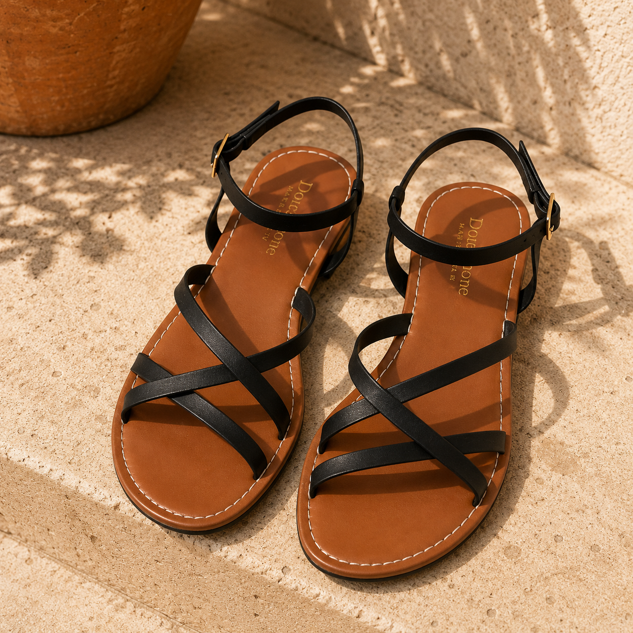 Nell | Women's Minimalist Leather Strappy Sandals
