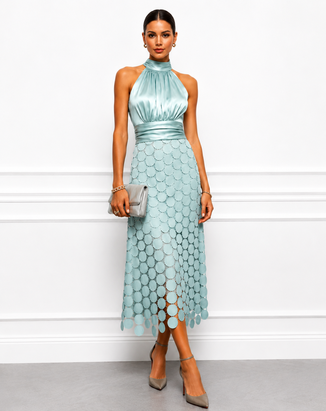 Irene | Halterneck Midi Dress