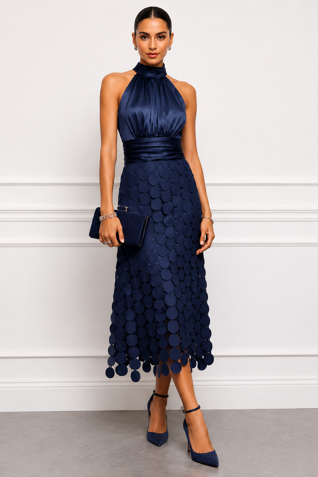 Irene | Halterneck Midi Dress