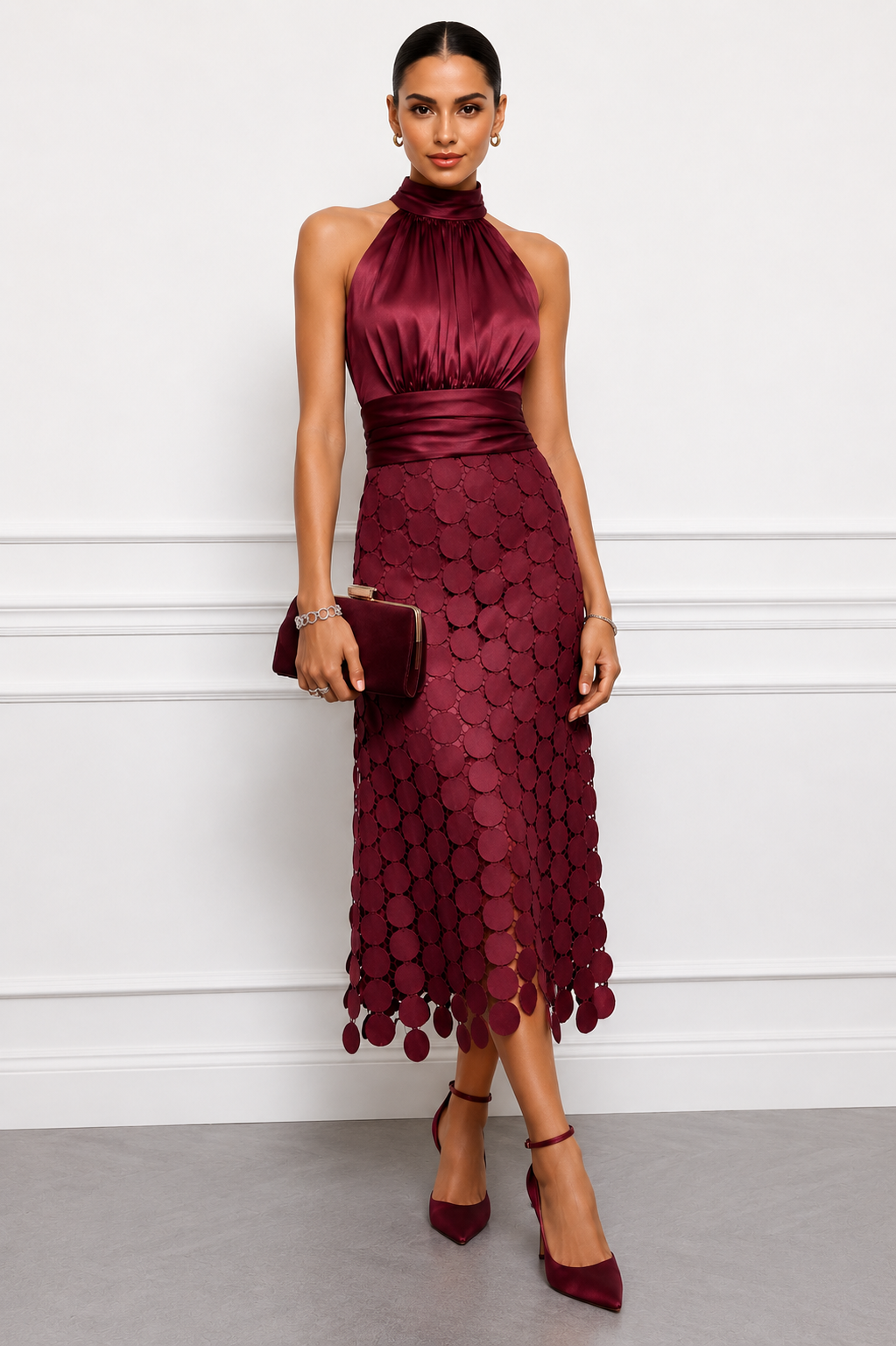 Irene | Halterneck Midi Dress