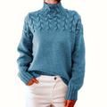 Elena Warm Knitted Turtleneck Sweater for Women