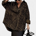 LEONORA | Vintage Leopard Print Blouse