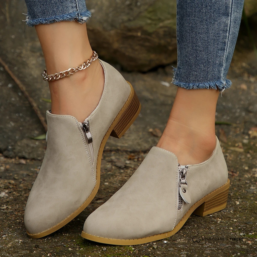 Livia Zip-On Flats