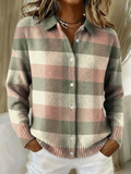 Elise | Checkered Hoodie Blouse