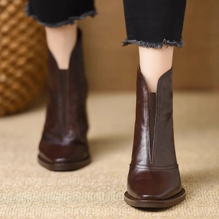 Marielle Square Toe Ankle Boots
