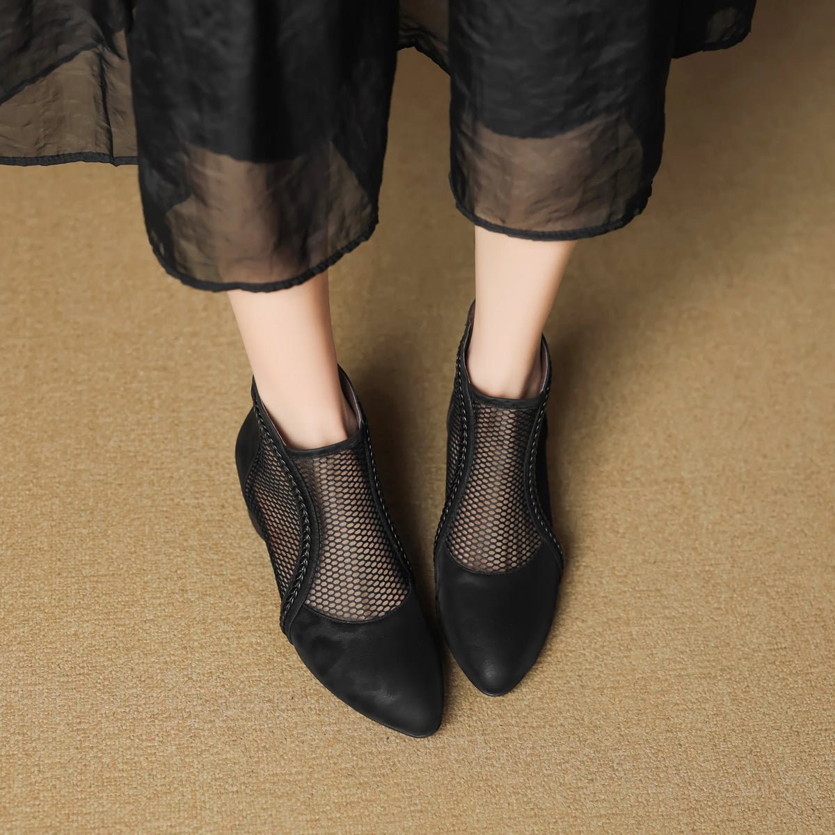 Daphne Leather Ankle Boots