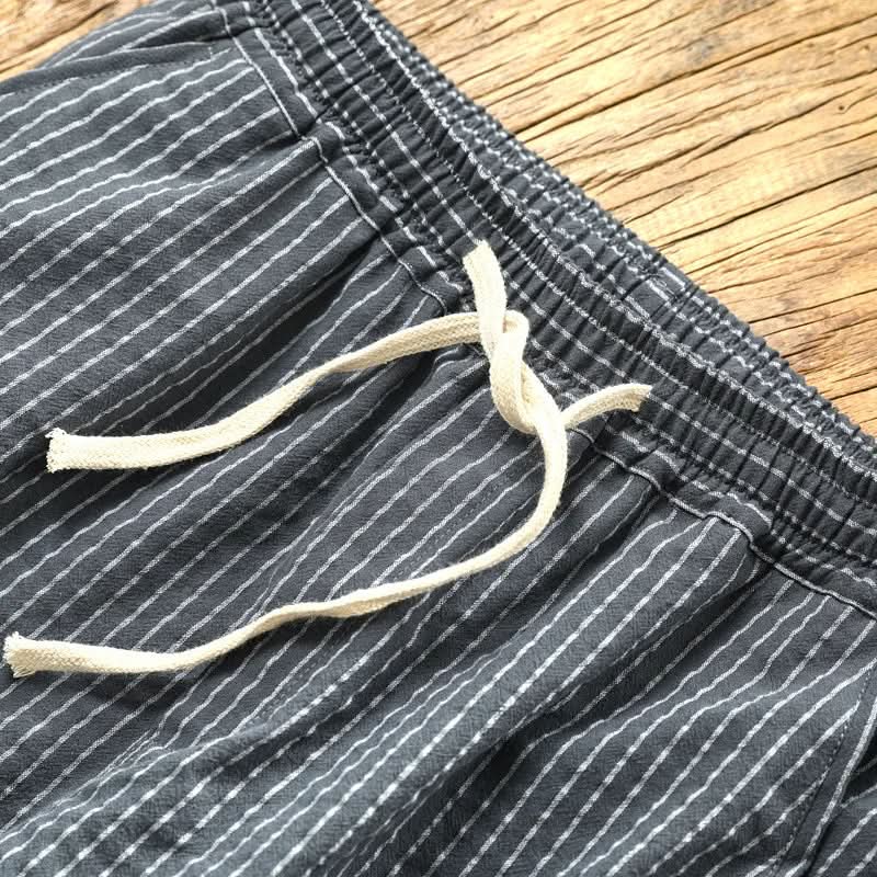 ROCCO STRIPED LINEN PANTS