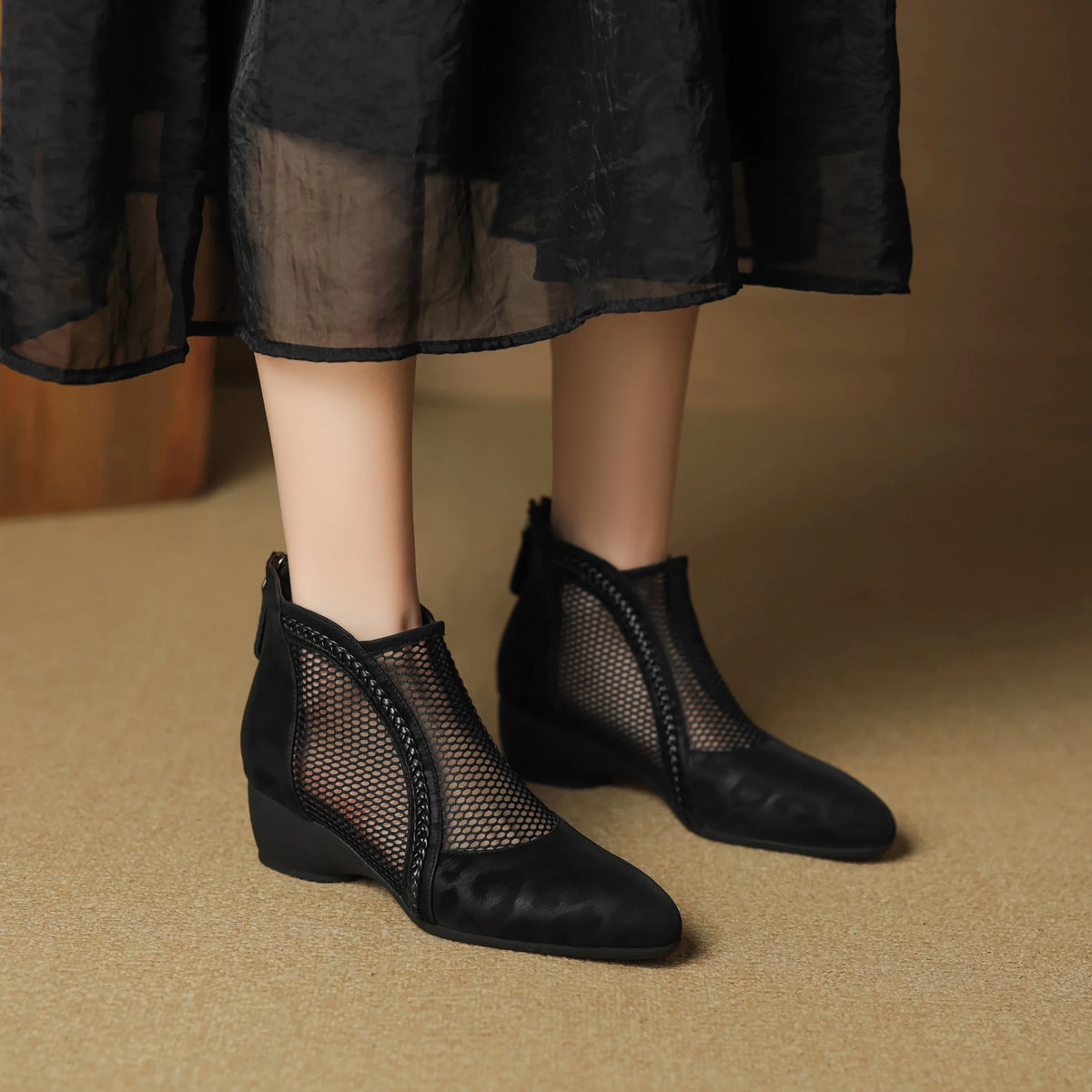 Daphne Leather Ankle Boots