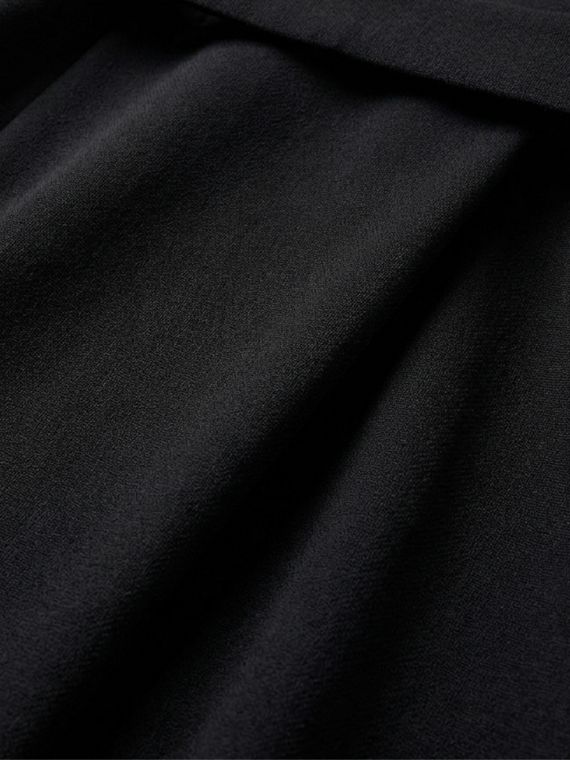 Sirenetta | Asymmetrical Midi Dress with Coat Sleeve and Defined Waist