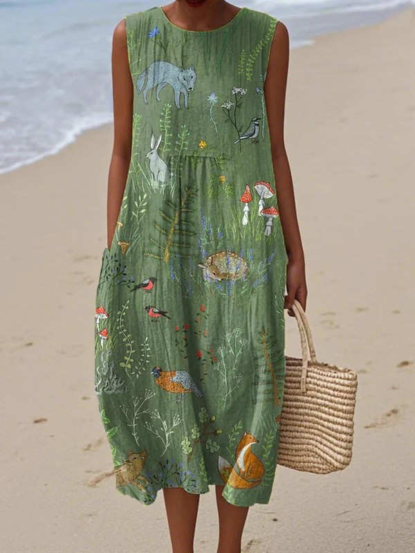 Hope | Midi Dress Woodland
