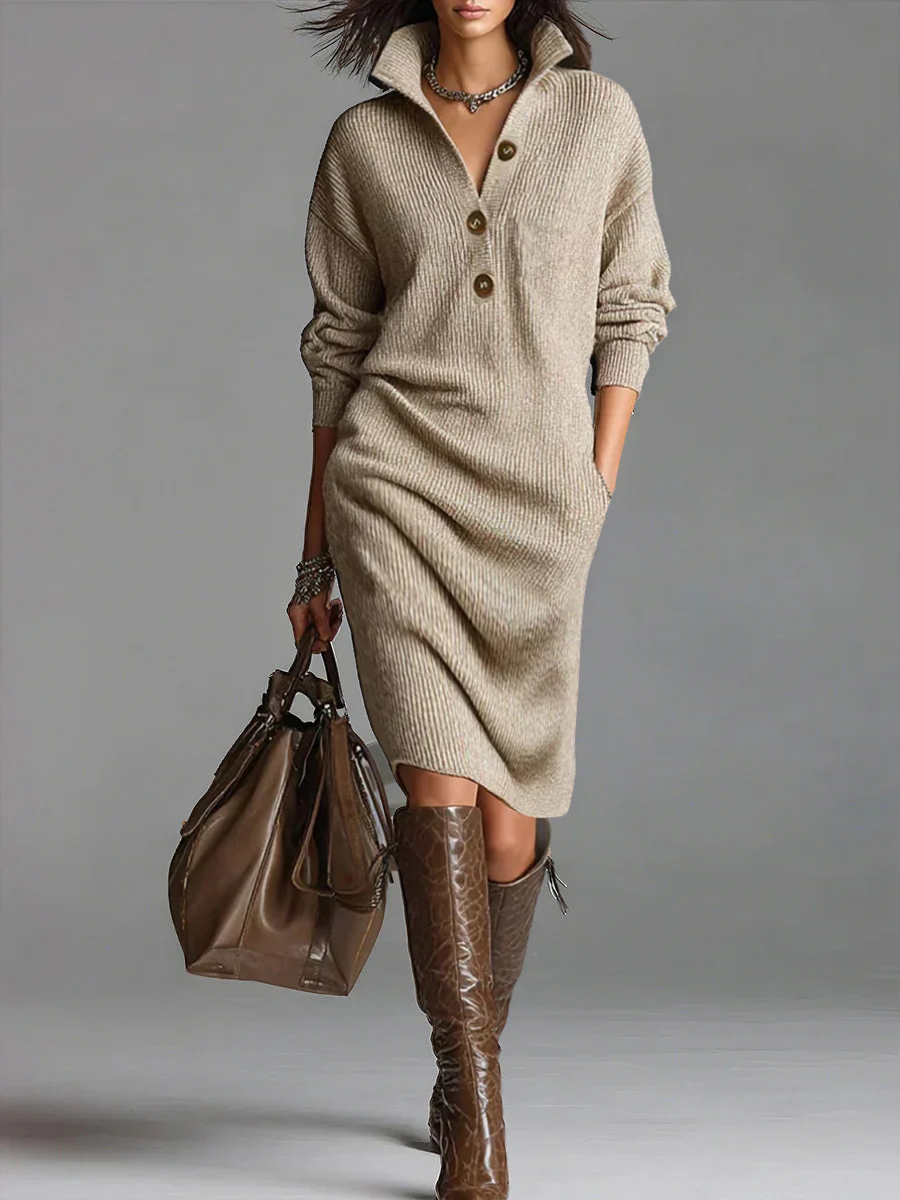 Norlyn | Chic Ribbed Midi Dress