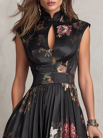 Violetta | Black Midi Dress