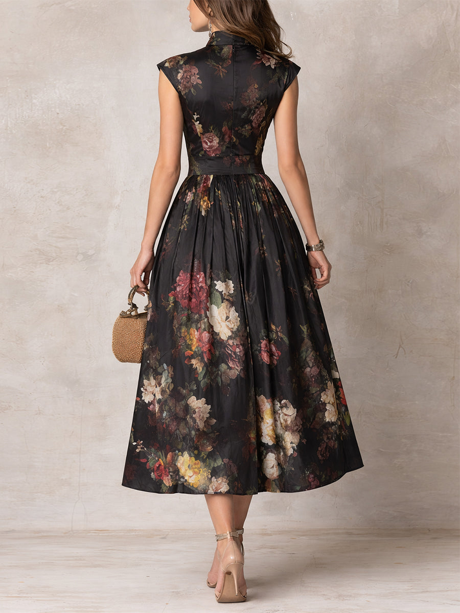 Violetta | Black Midi Dress
