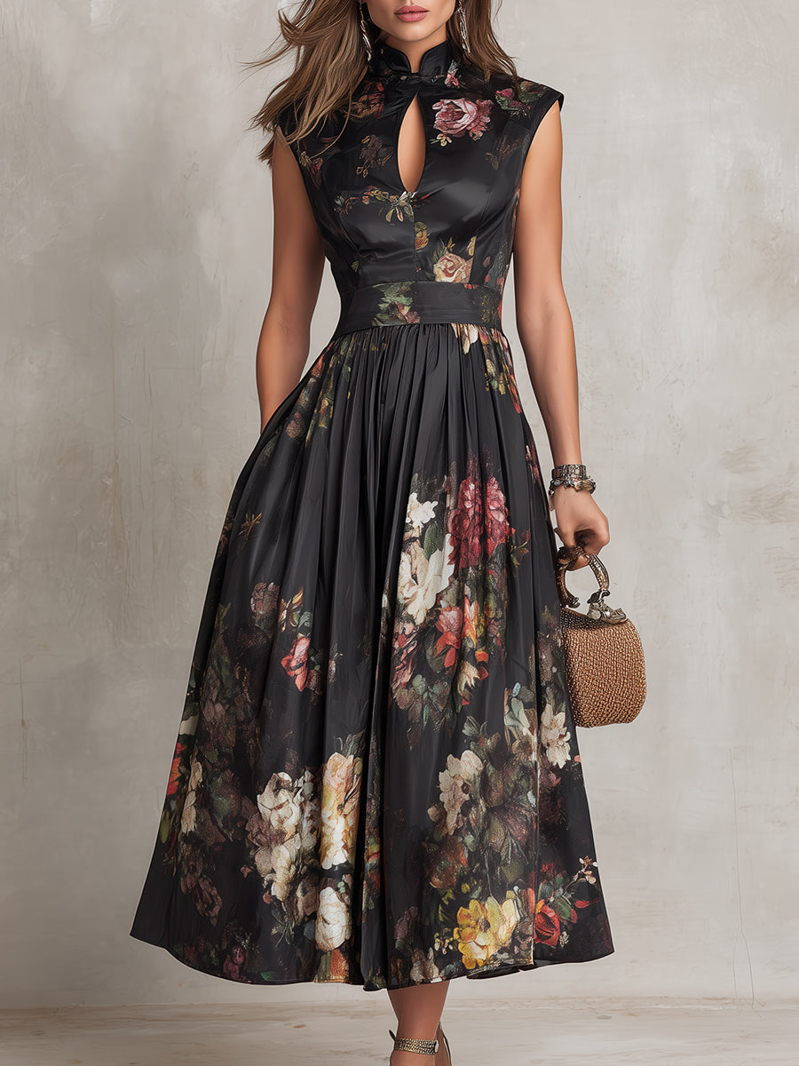 Violetta | Black Midi Dress
