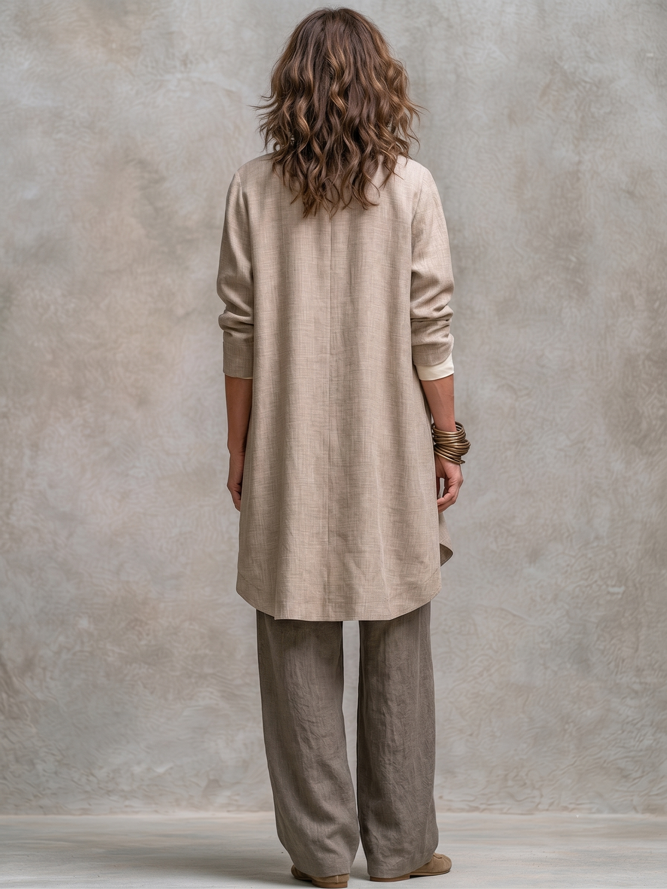 Edwina Three-Piece Wide-Leg Suit Set