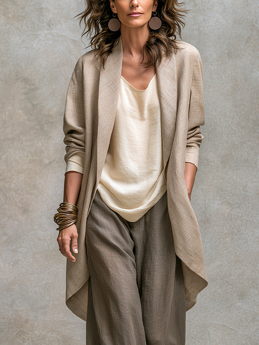 Edwina Three-Piece Wide-Leg Suit Set