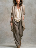 Edwina Three-Piece Wide-Leg Suit Set