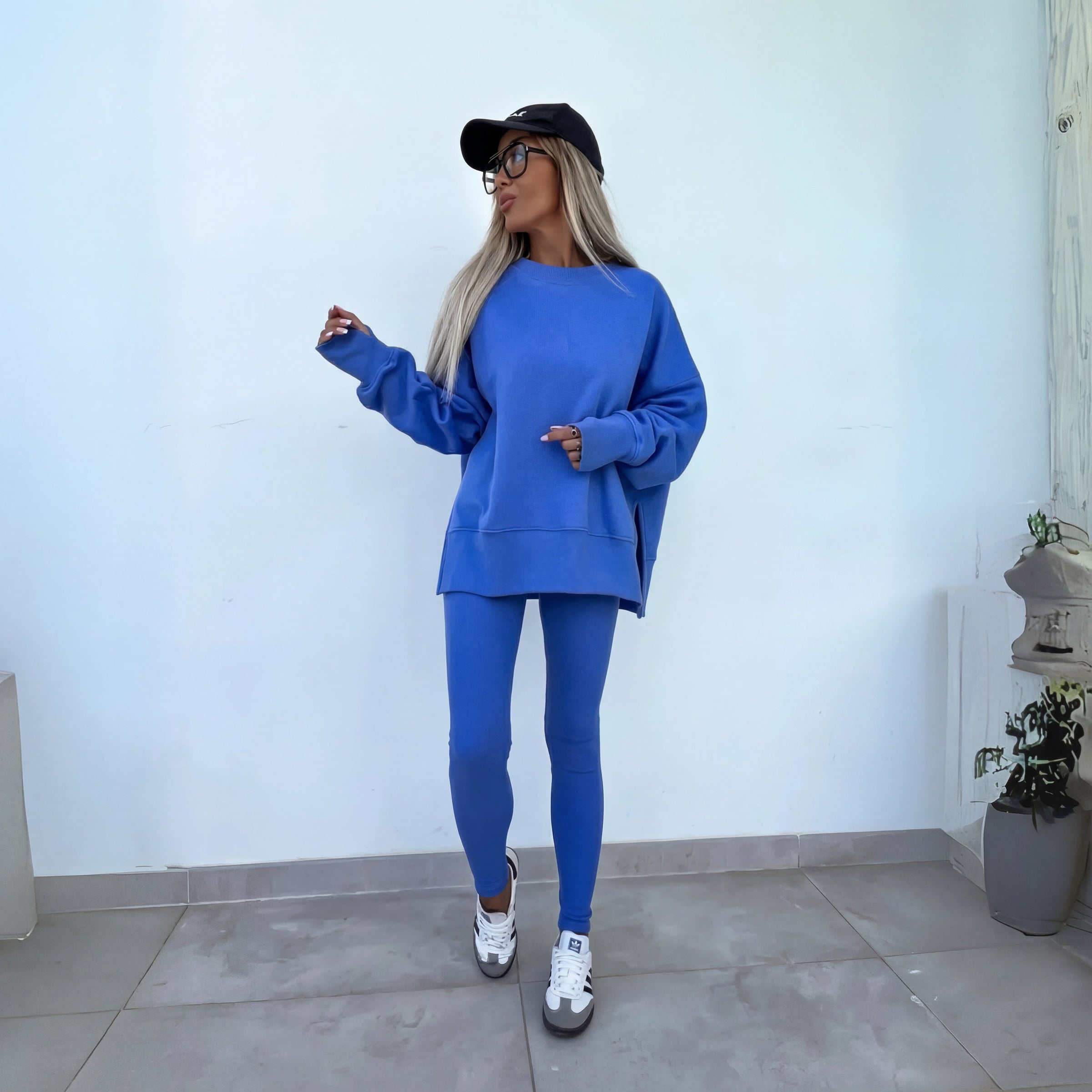 YACHI | Casual Long Sleeve Sweatshirt and Pants Set