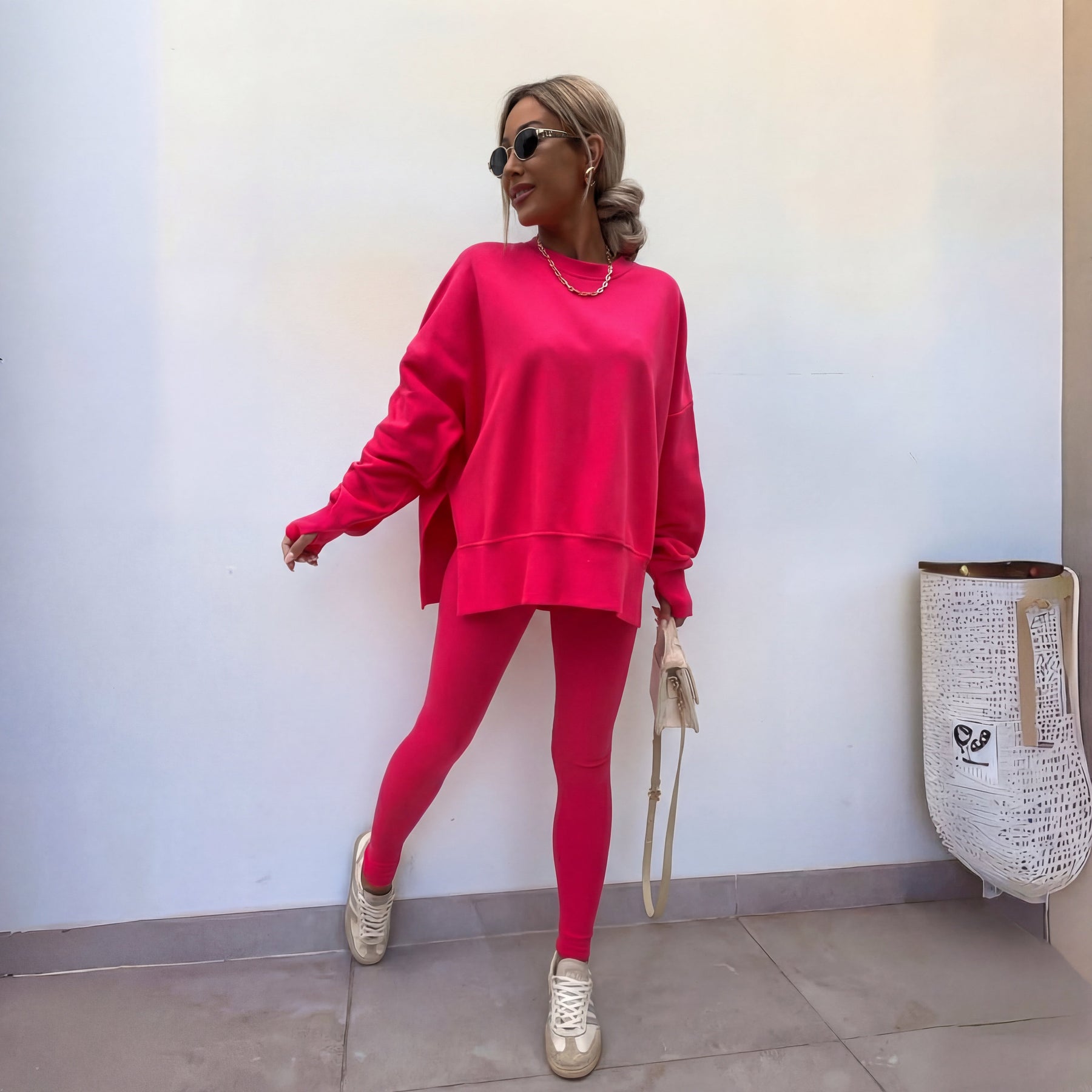 YACHI | Casual Long Sleeve Sweatshirt and Pants Set