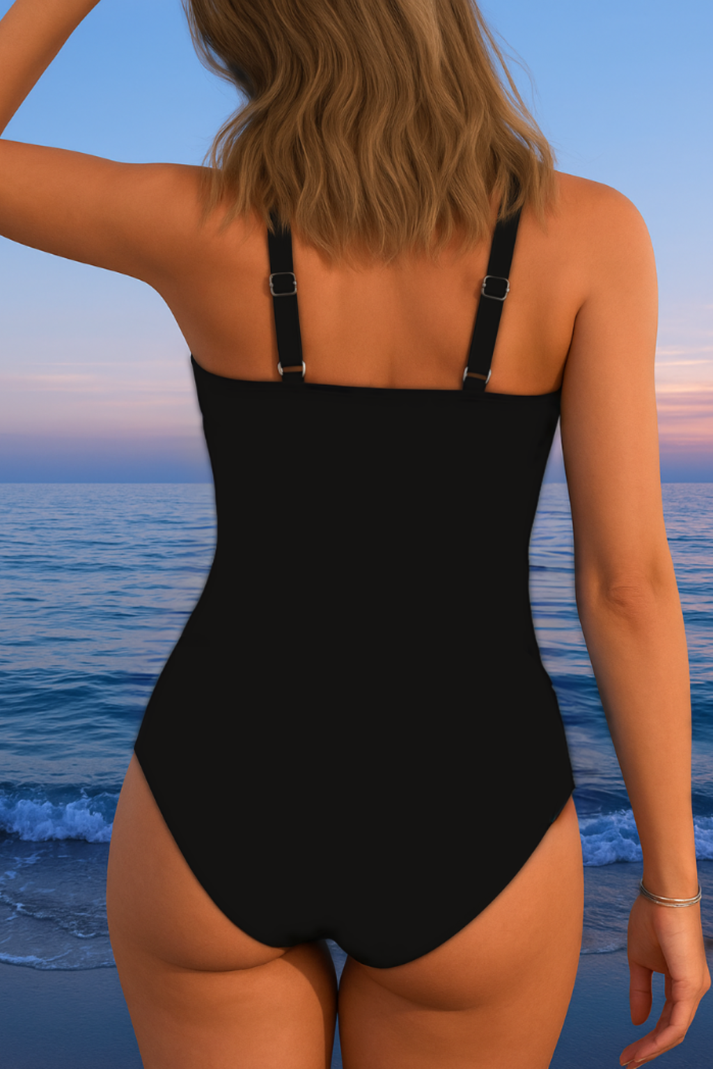 Amber | Ruched Rainbow Swimsuit