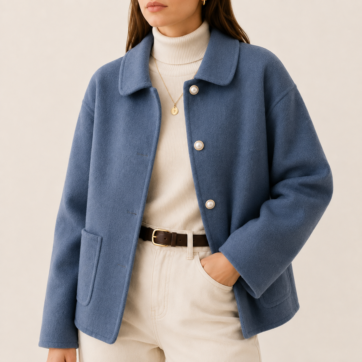 Clara | Cropped Coat with Round Collar