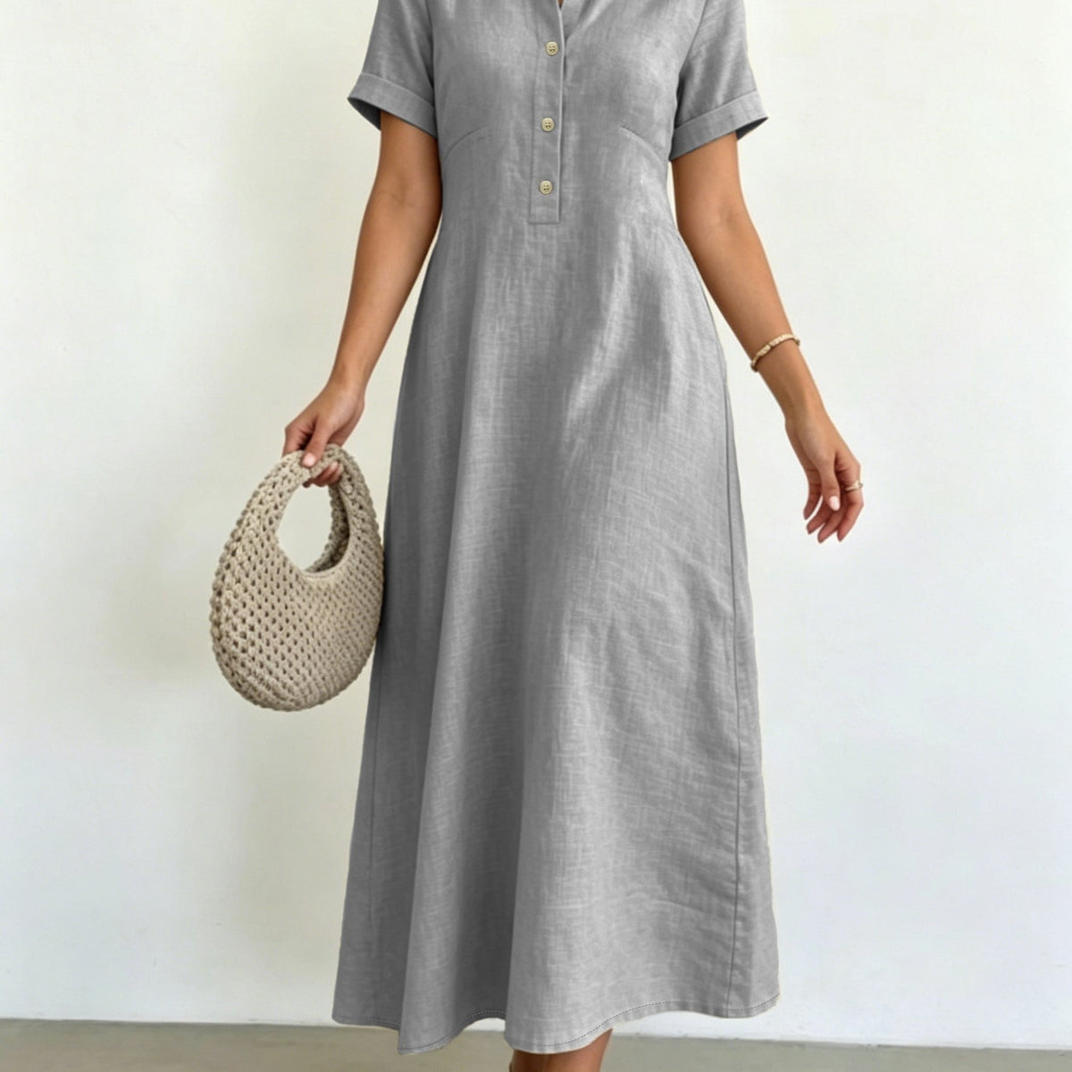 Elena | Collared A-Line Dress
