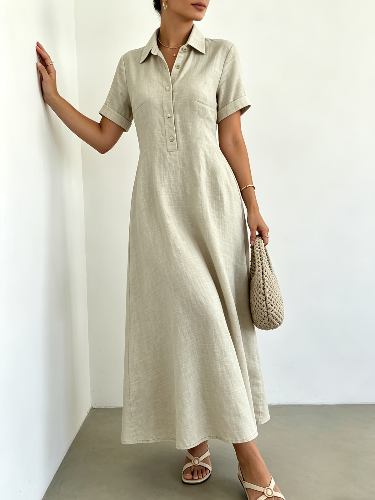 Elena | Collared A-Line Dress