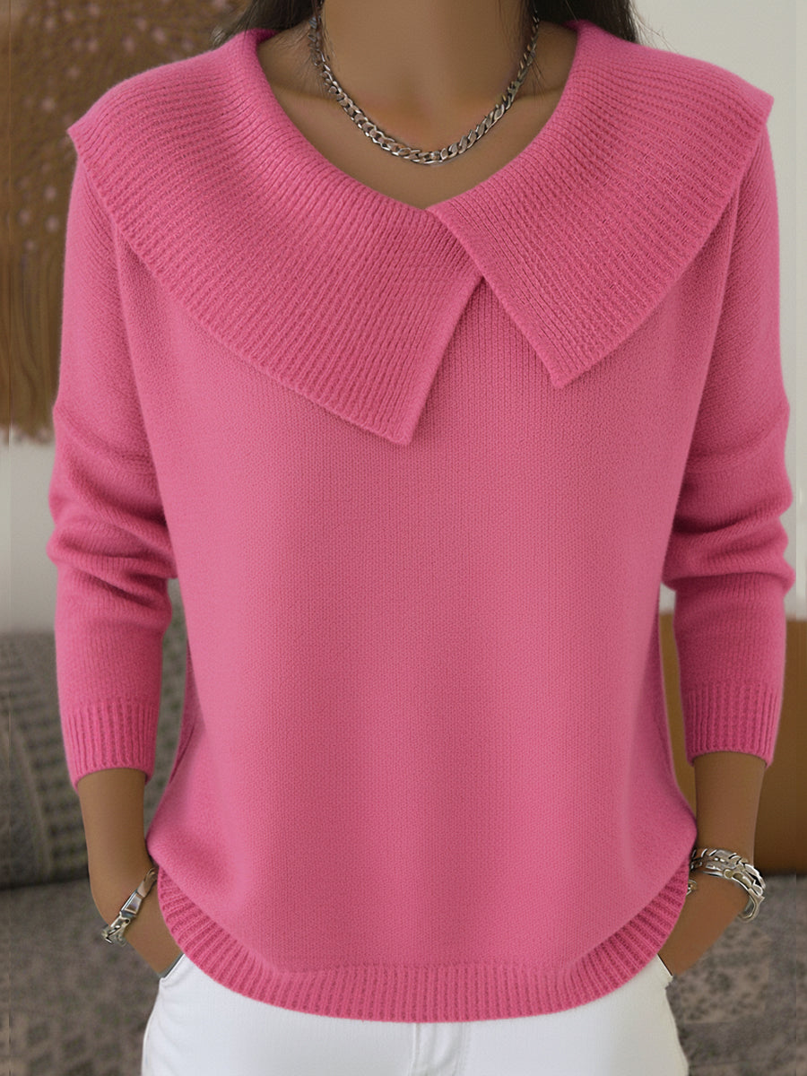 Sunnora | Warm Sweater with Soft Collar