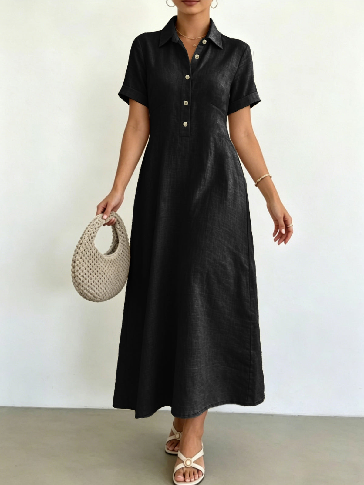 Elena | Collared A-Line Dress