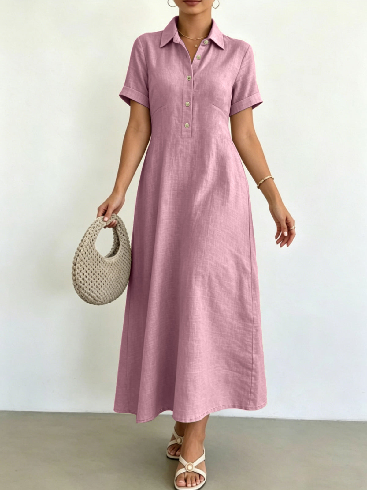 Elena | Collared A-Line Dress