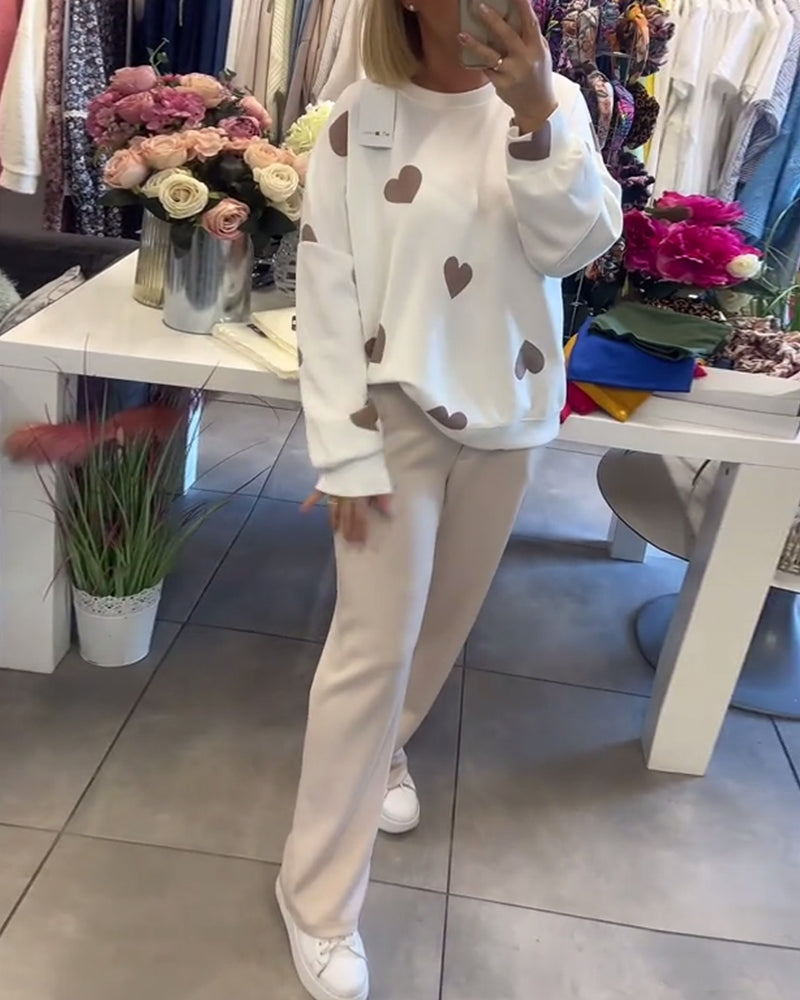 Mila | Pullover Cotton Blend Hearts Ladies