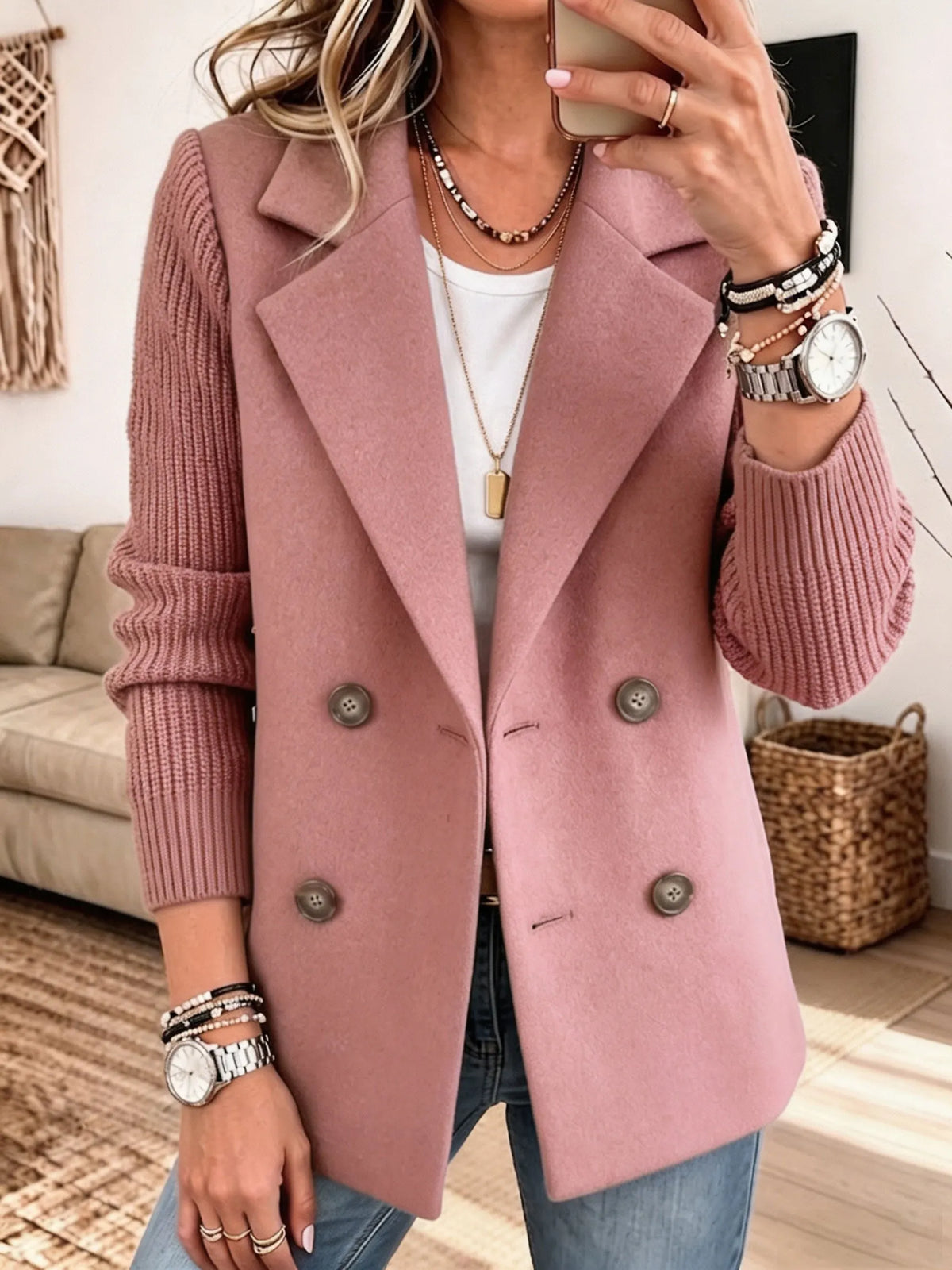 Margot | Textured Sleeve Blazer