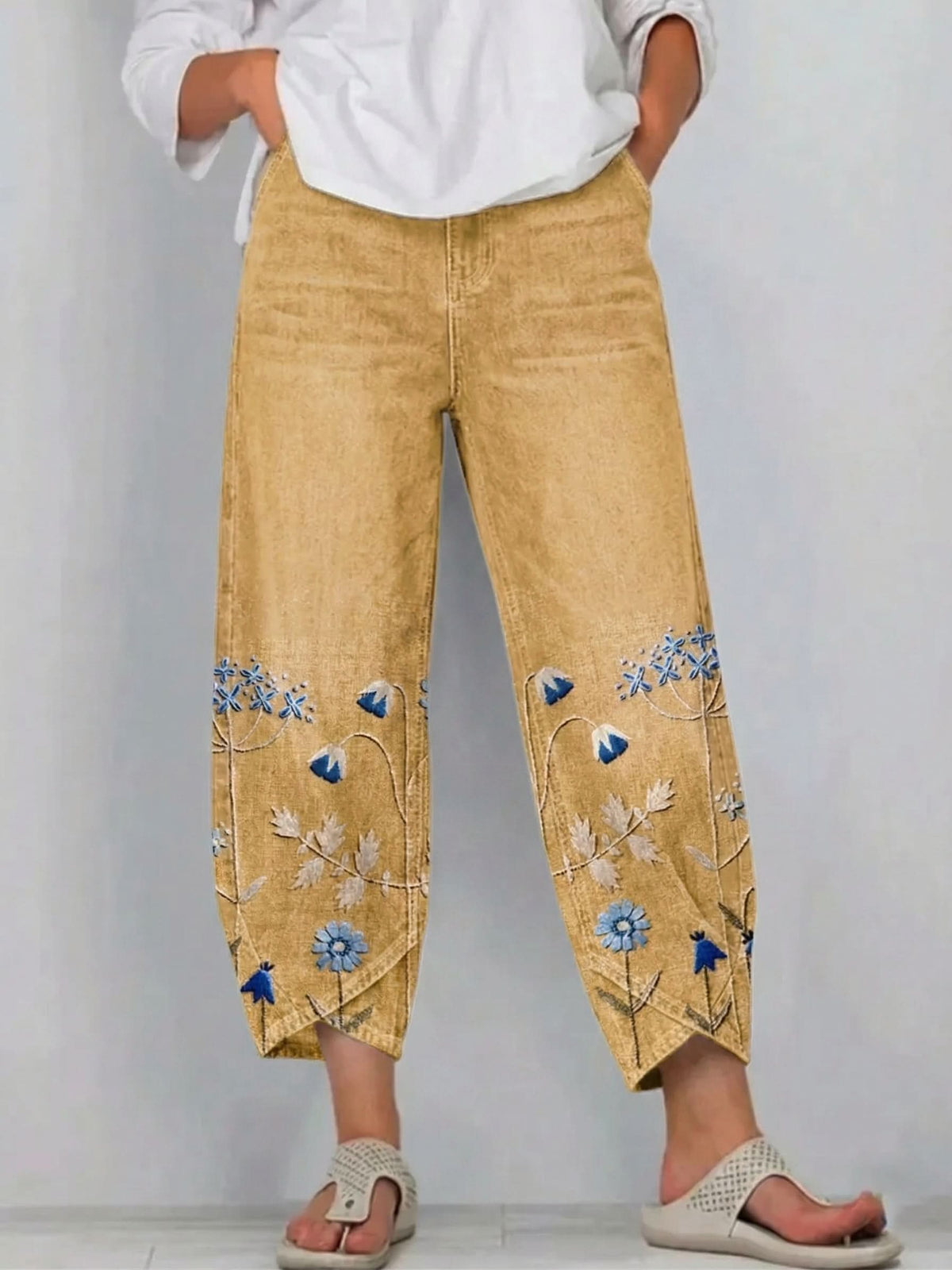 NORABELLE ARTISAN LINEN PANTS